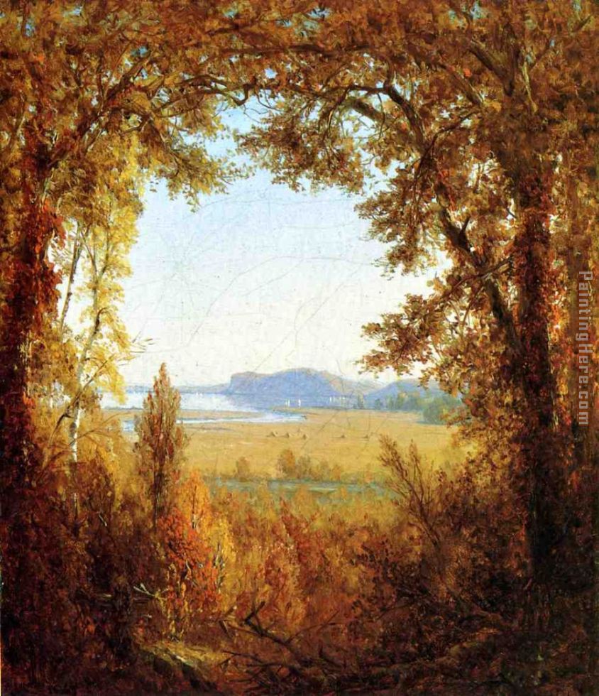 Hook Mountain on the Hudson River painting - Sanford Robinson Gifford Hook Mountain on the Hudson River art painting